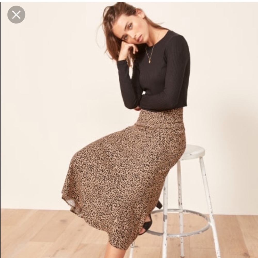Reformation Bea Skirt in leopard